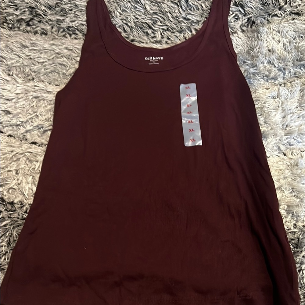 Old Navy Red Fitted Tank Top